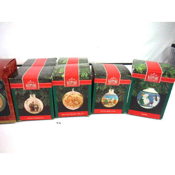 14 Vtg Hallmark Ornaments Our 1st And Baby's First Christmas And More - Picture 4 of 4
